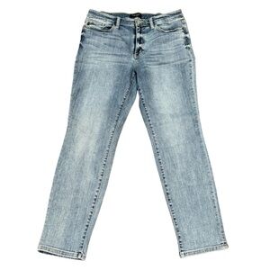 Judy Blue Boyfriend Fit Jeans Womens 13/31 Blue Medium Wash Mid Rise